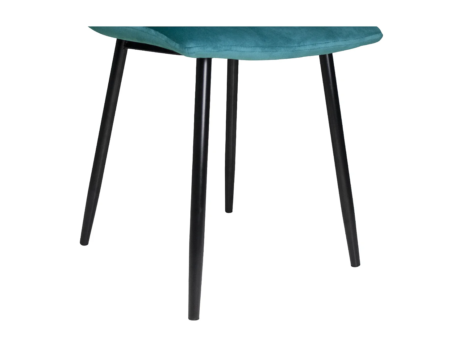 Sedia da pranzo imbottita in tessuto verde petrolio mod. Karima (2pz.)