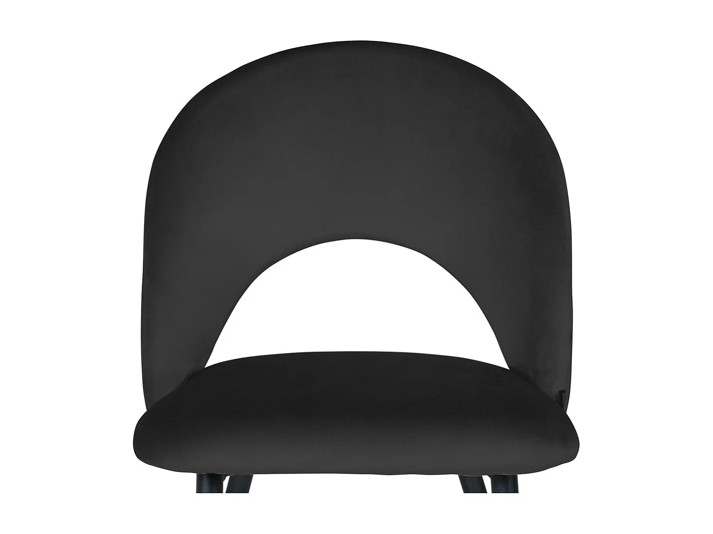 Sedia da pranzo imbottita in velluto nero mod. Zoe (2pz.)