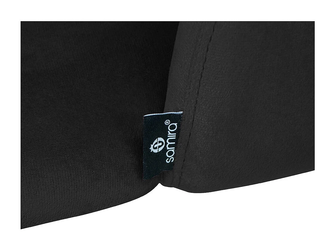 Sedia da pranzo imbottita in velluto nero mod. Zoe (2pz.)