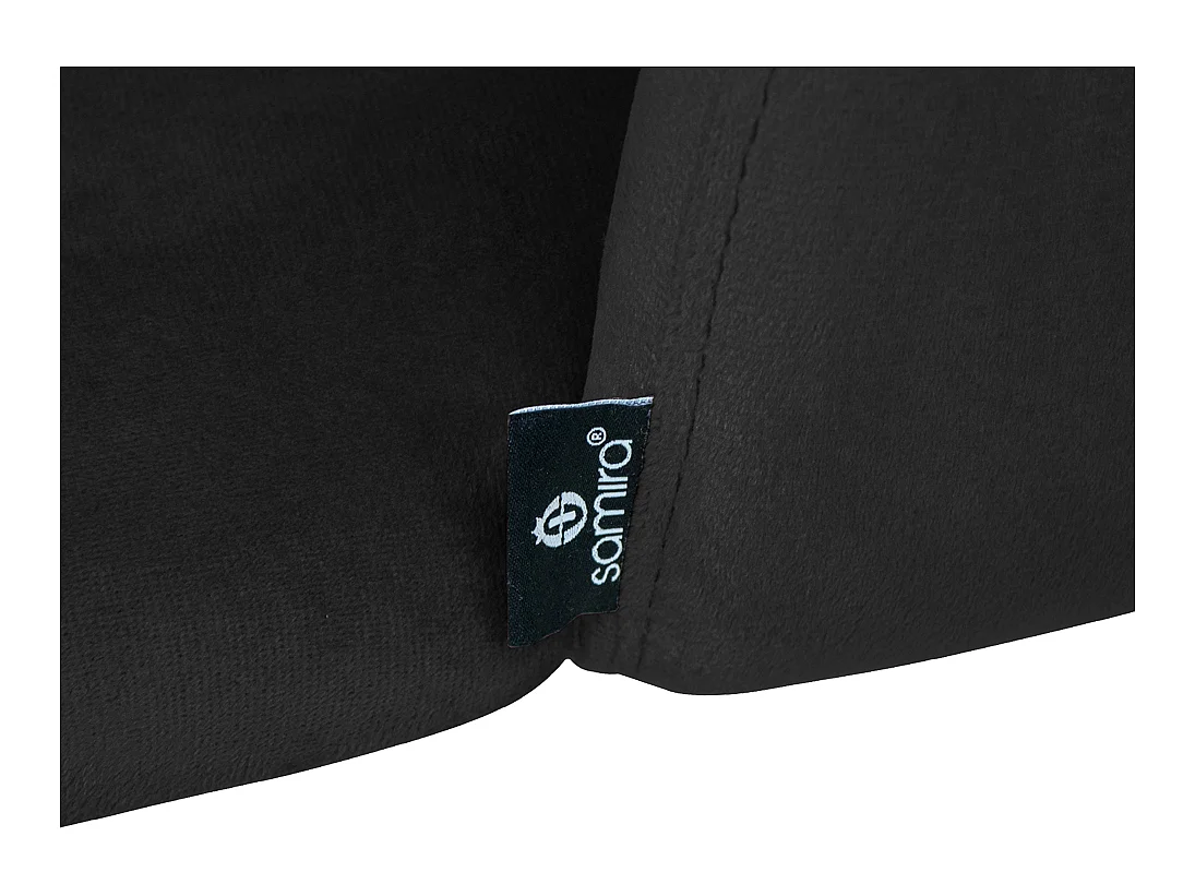 Sedia da pranzo imbottita in velluto nero mod. Zoe (2pz.)