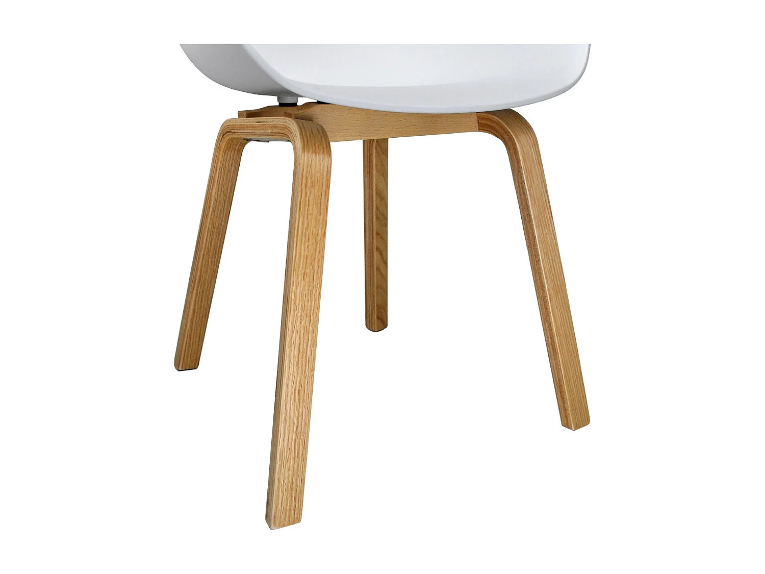 Sedia da pranzo bianca, poltrona in stile scandinavo (2 Pz.)