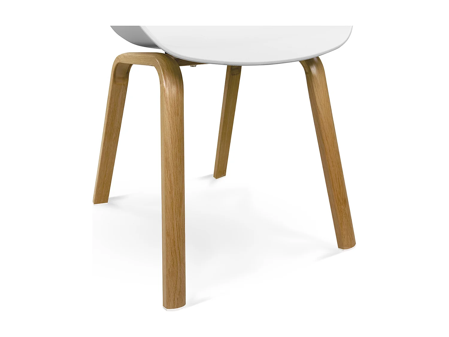 Sedia da pranzo bianca, poltrona in stile scandinavo (2 Pz.)