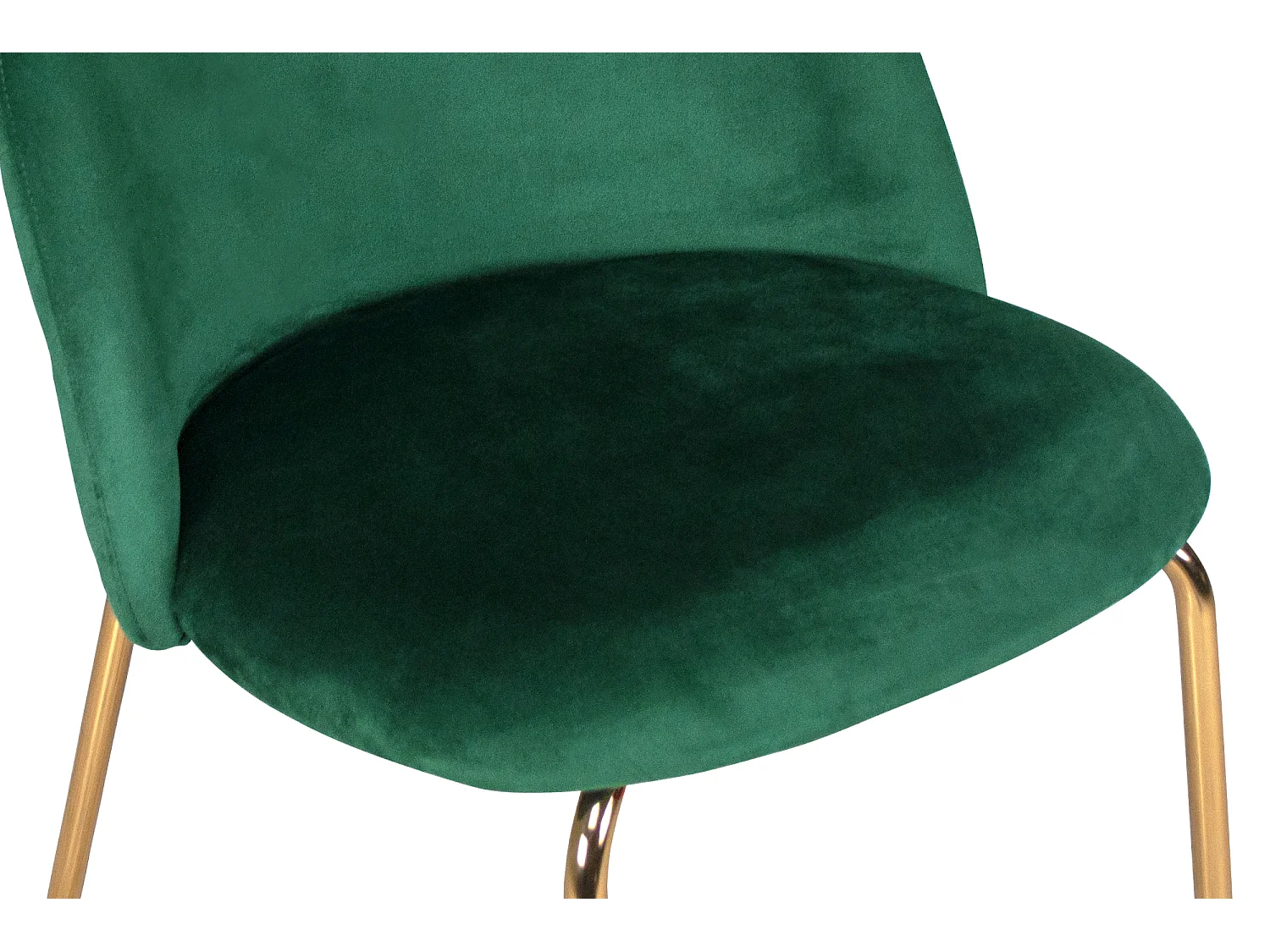 Sedia da pranzo imbottita in velluto verde scuro mod. Nicole (2 Pz.)