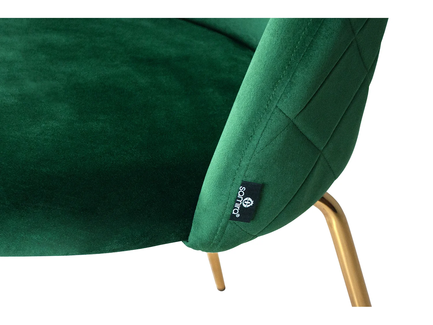 Sedia da pranzo imbottita in velluto verde scuro mod. Nicole (2 Pz.)