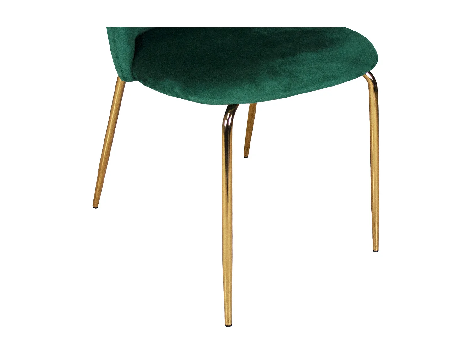 Sedia da pranzo imbottita in velluto verde scuro mod. Nicole (2 Pz.)