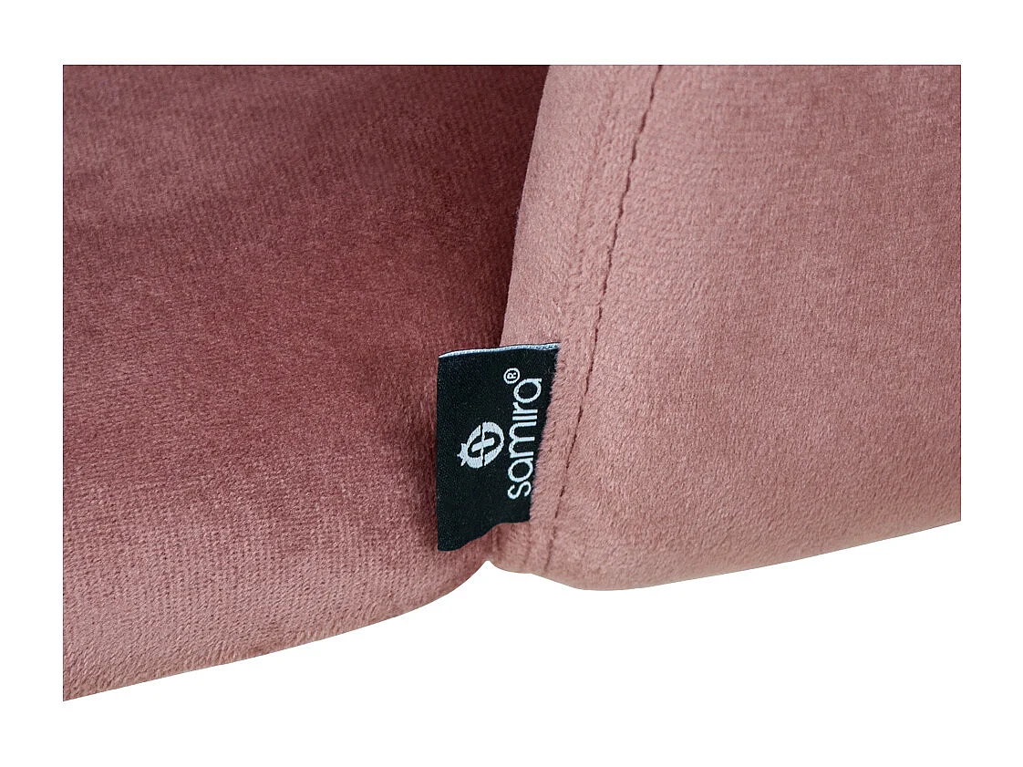 Sedia da pranzo imbottita in velluto rosso mattone mod. Zoe (2pz.)