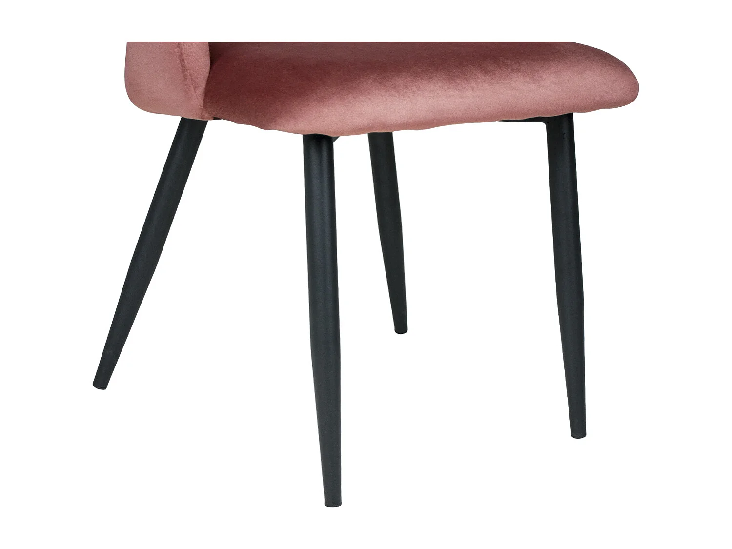 Sedia da pranzo imbottita in velluto rosso mattone mod. Zoe (2pz.)