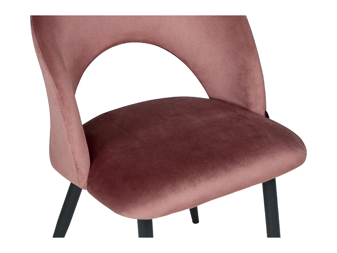 Sedia da pranzo imbottita in velluto rosso mattone mod. Zoe (2pz.)