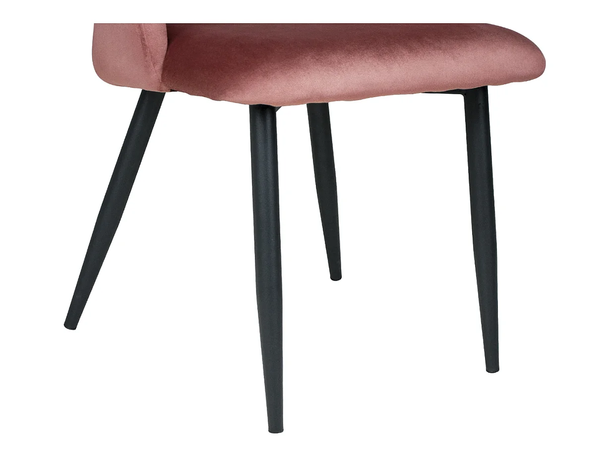 Sedia da pranzo imbottita in velluto rosso mattone mod. Zoe (2pz.)