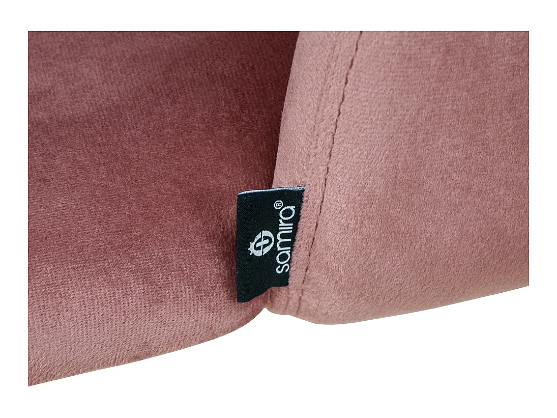 Sedia da pranzo imbottita in velluto rosso mattone mod. Zoe (2pz.)