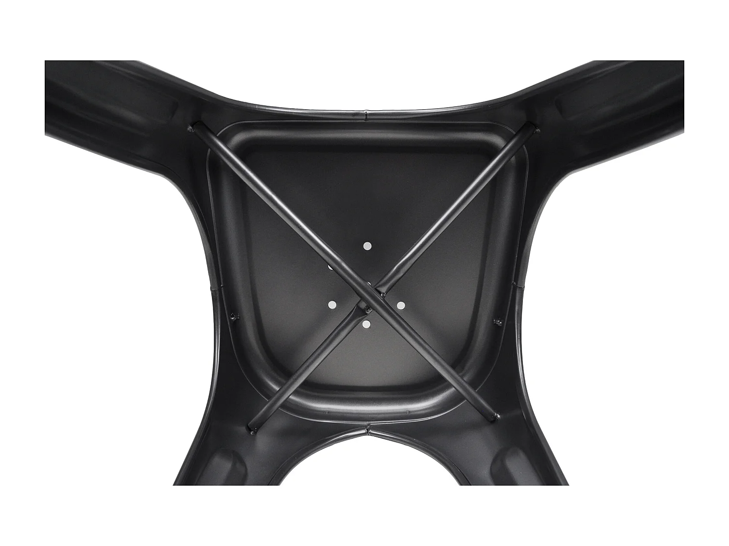 Sedia industriale in metallo grigio, sedia impilabile mod. Maggie (2 Pz.)