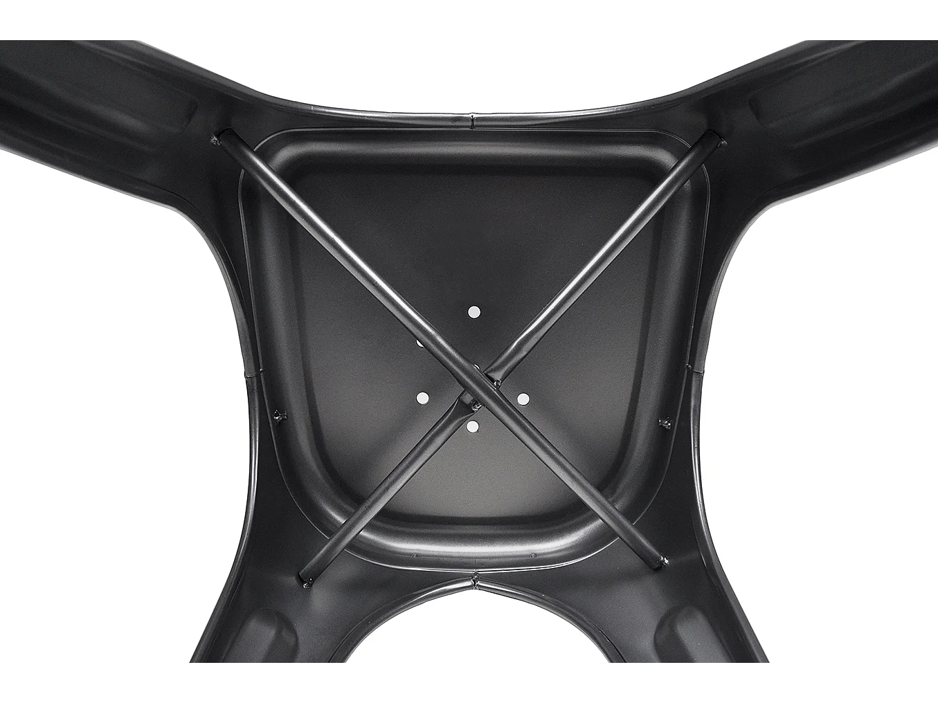 Sedia industriale in metallo grigio, sedia impilabile mod. Maggie (2 Pz.)