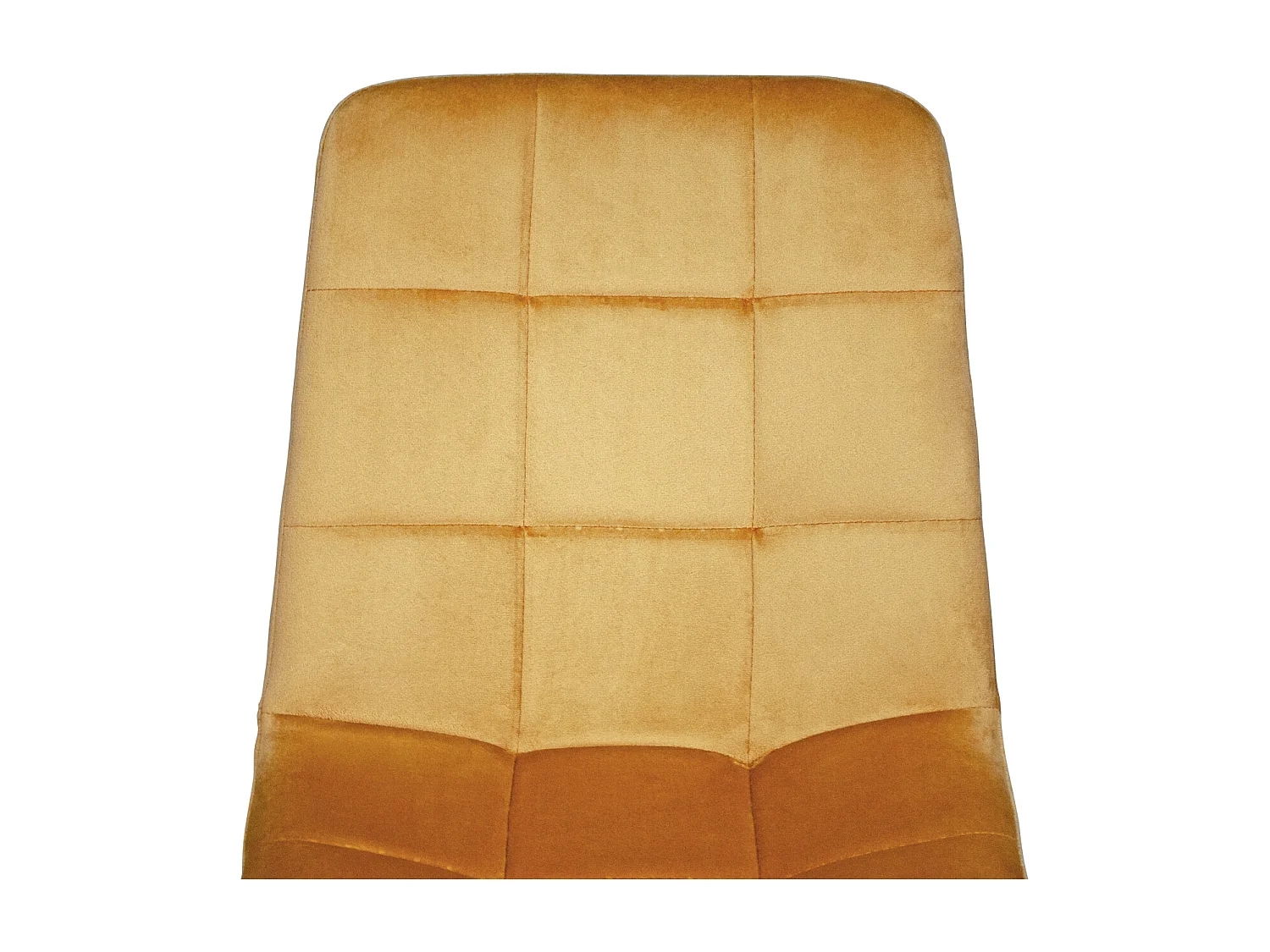 Sedia da pranzo imbottita in velluto giallo senape mod. Karima (2pz.)