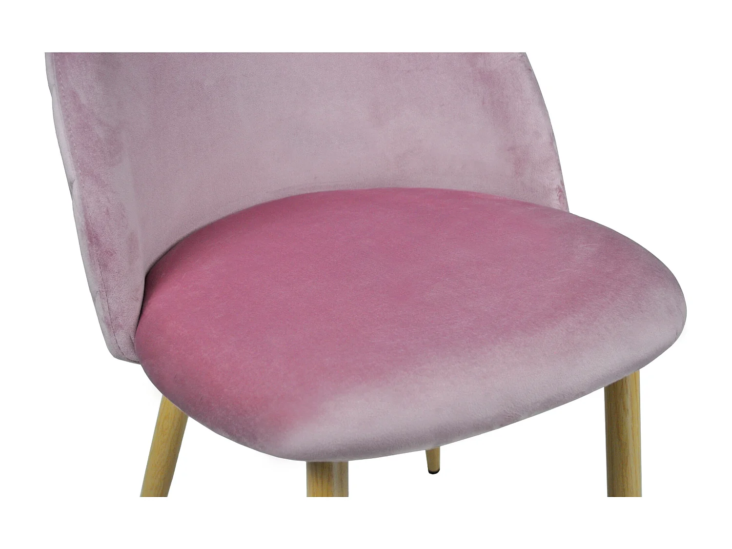 Sedia imbottita in velluto rosa mod. Sophie (2 pz)