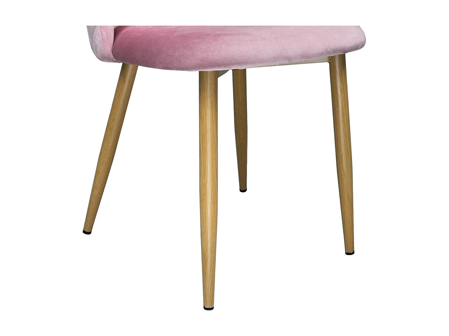 Sedia imbottita in velluto rosa mod. Sophie (2 pz)