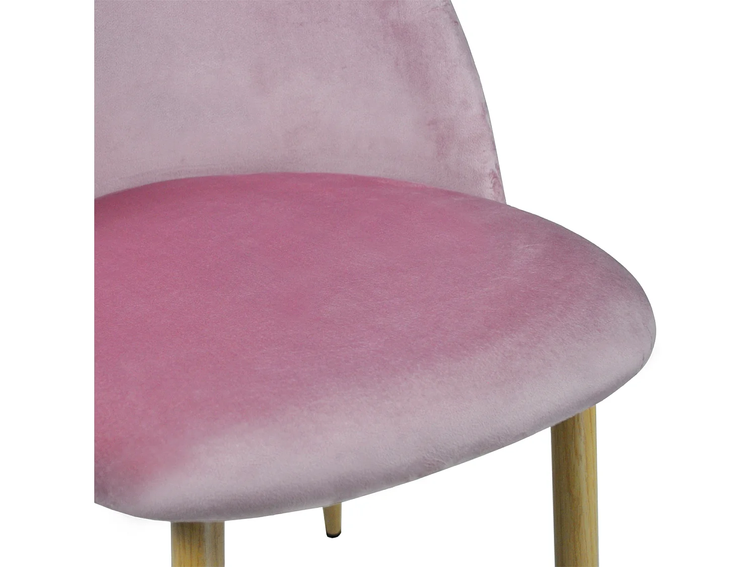 Sedia imbottita in velluto rosa - Sophie (2 pz)