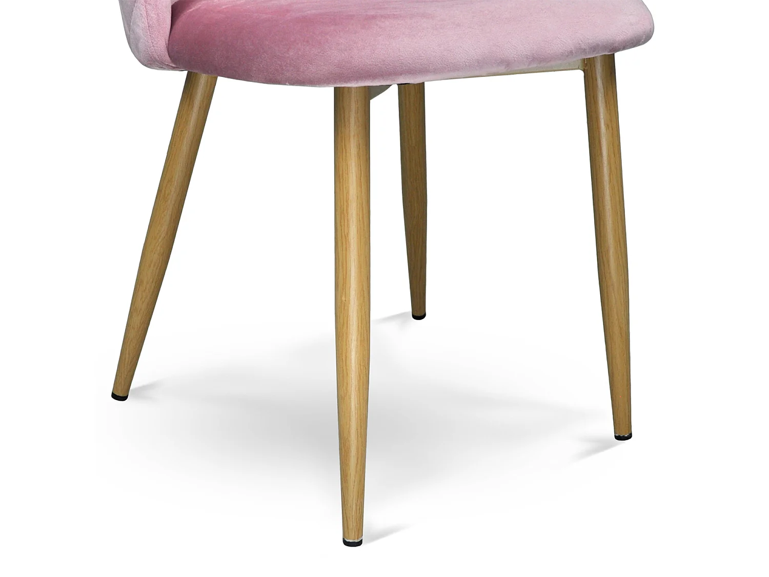 Sedia imbottita in velluto rosa - Sophie (2 pz)