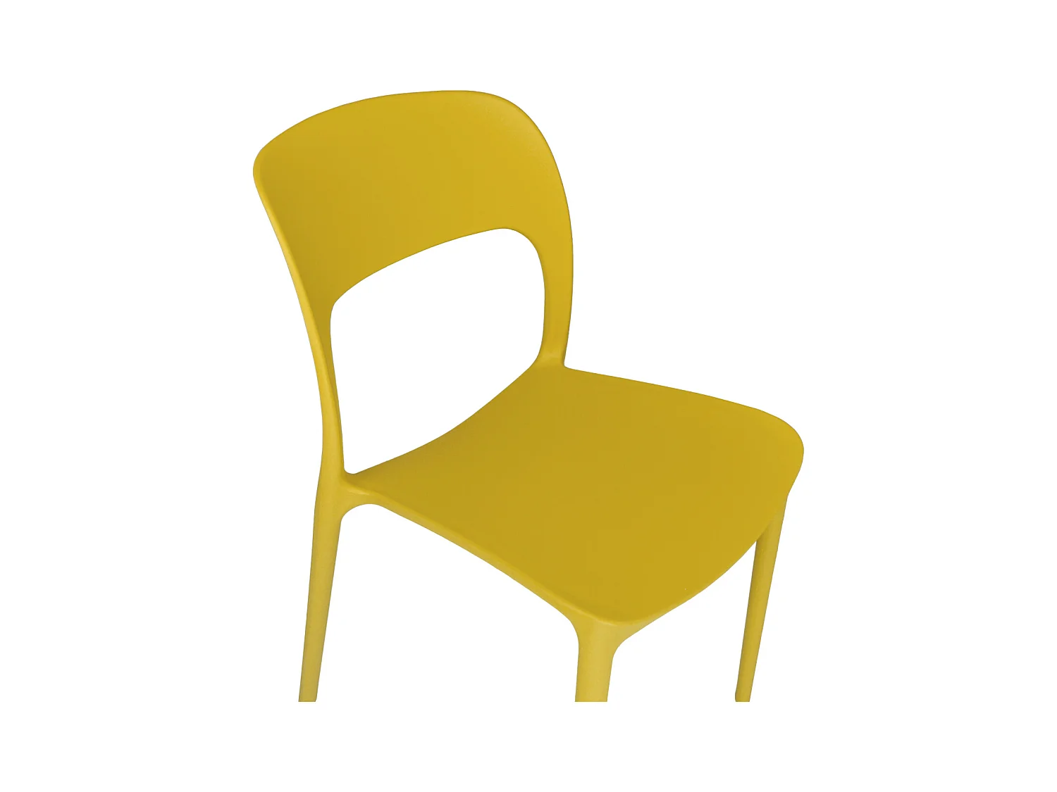 Sedia impilabile in polipropilene giallo senape mod. Maya  (2 Pz.)