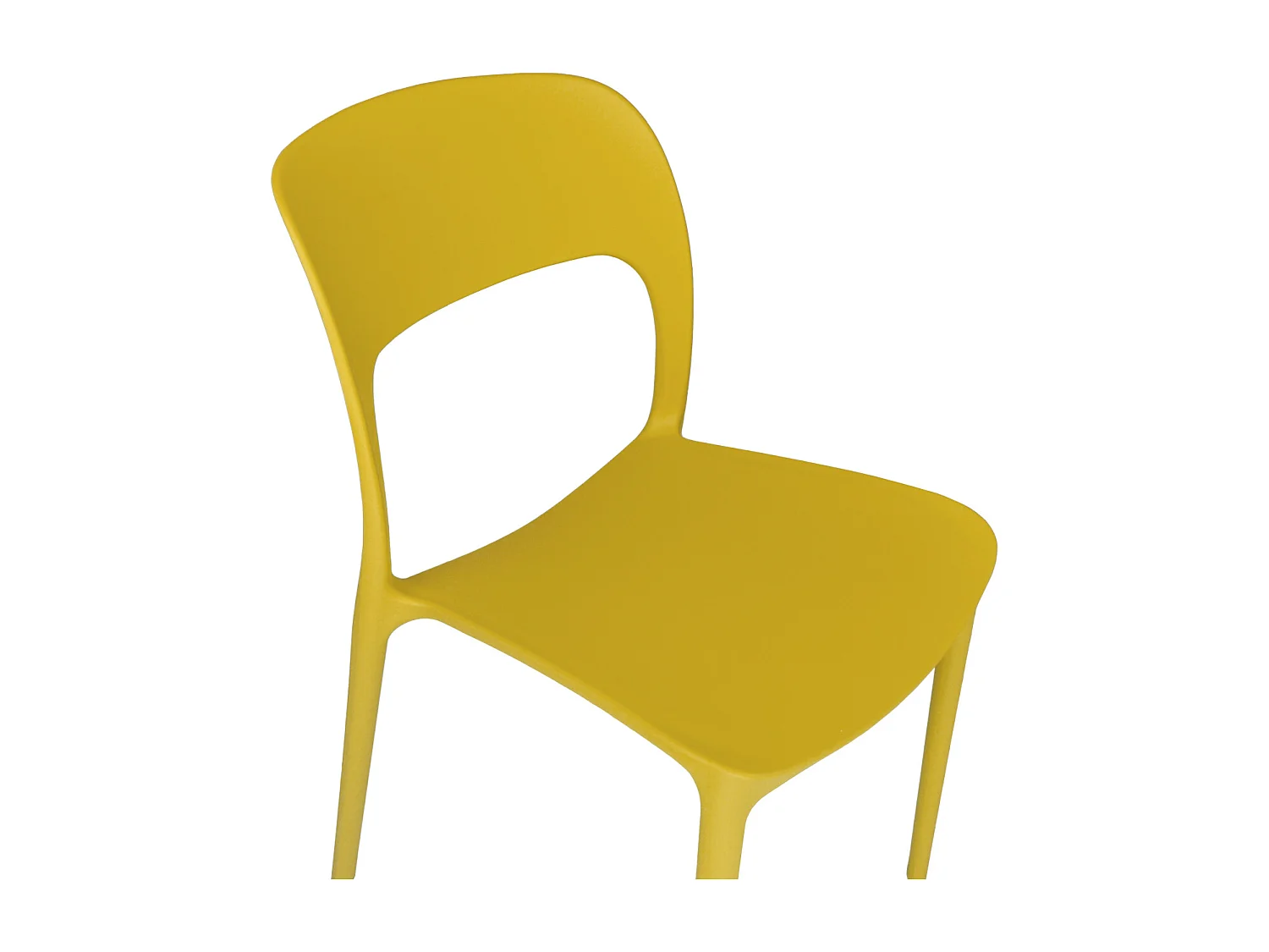 Sedia impilabile in polipropilene giallo senape mod. Maya  (2 Pz.)