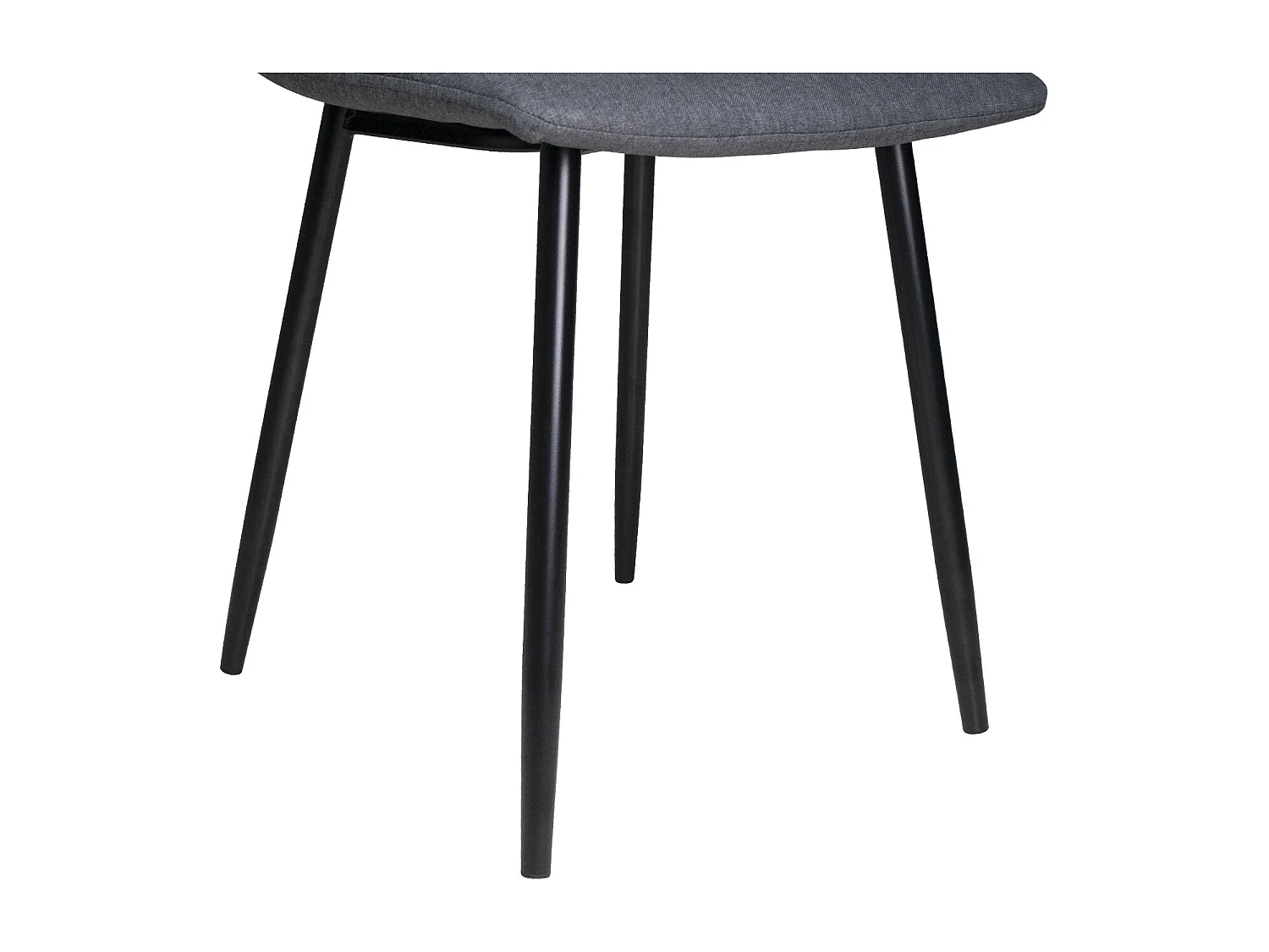 Sedia da pranzo imbottita in tessuto grigio scuro mod. Karima (2pz.)