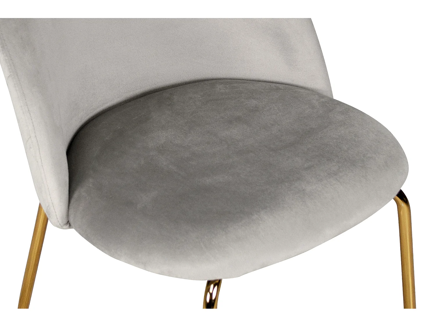 Sedia da pranzo imbottita in velluto tortora mod. Nicole (2 Pz.)