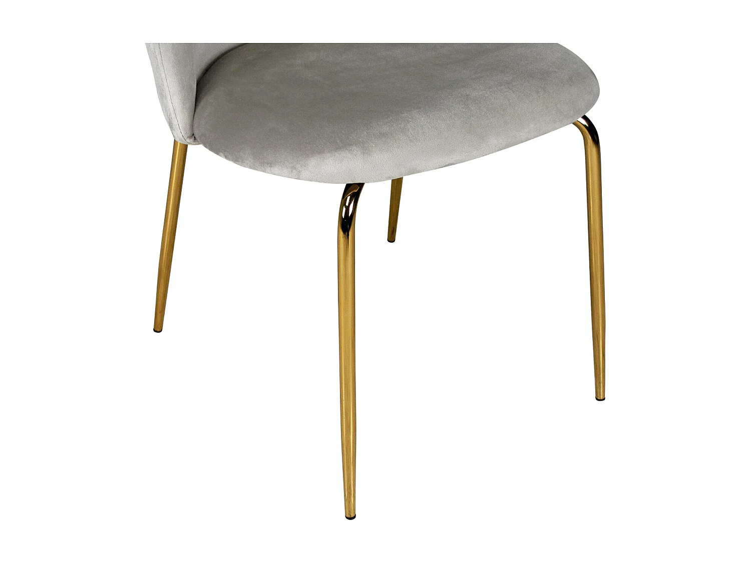 Sedia da pranzo imbottita in velluto tortora mod. Nicole (2 Pz.)