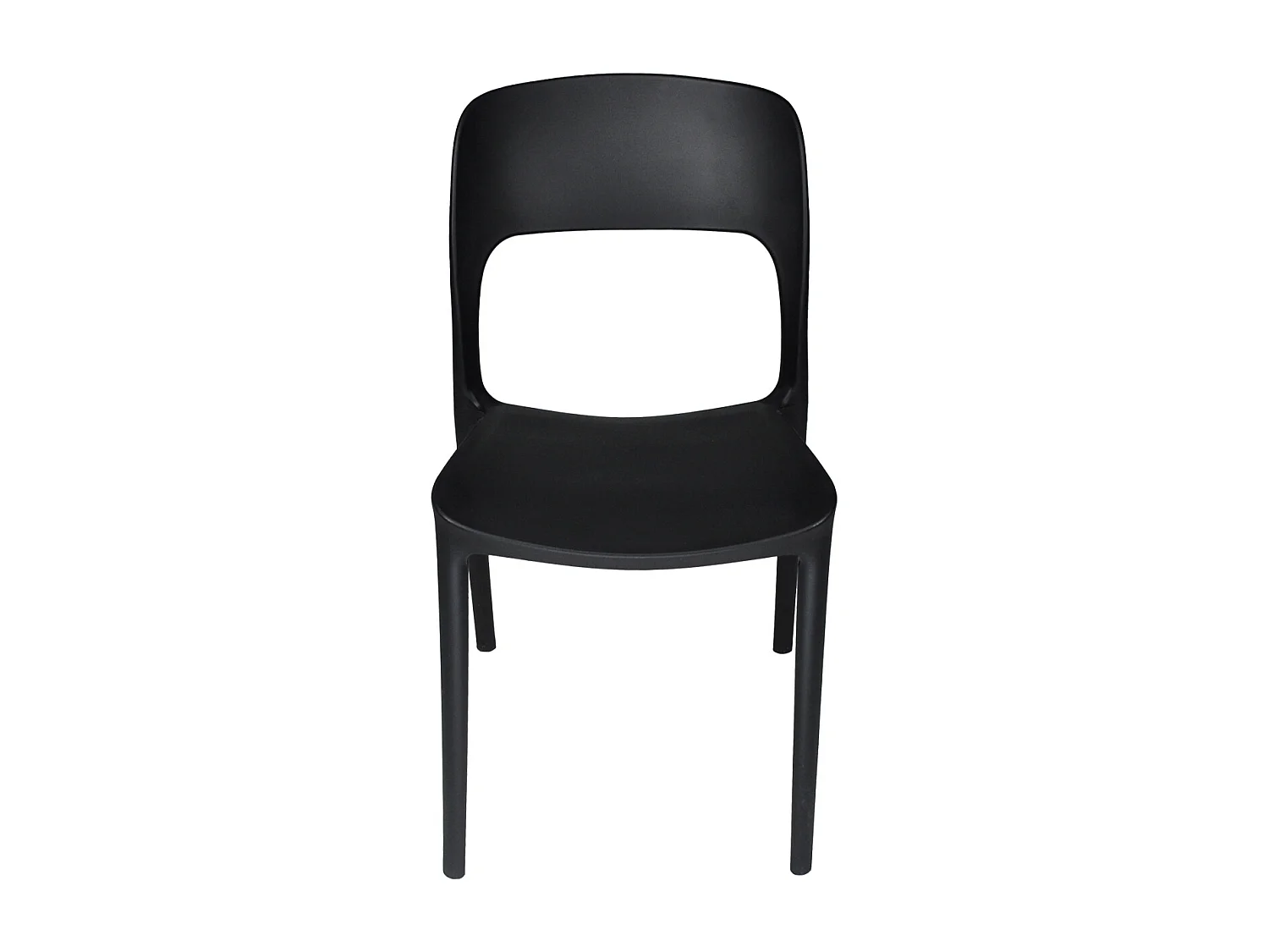 Sedia impilabile in polipropilene nera mod. Maya  (2 Pz.)
