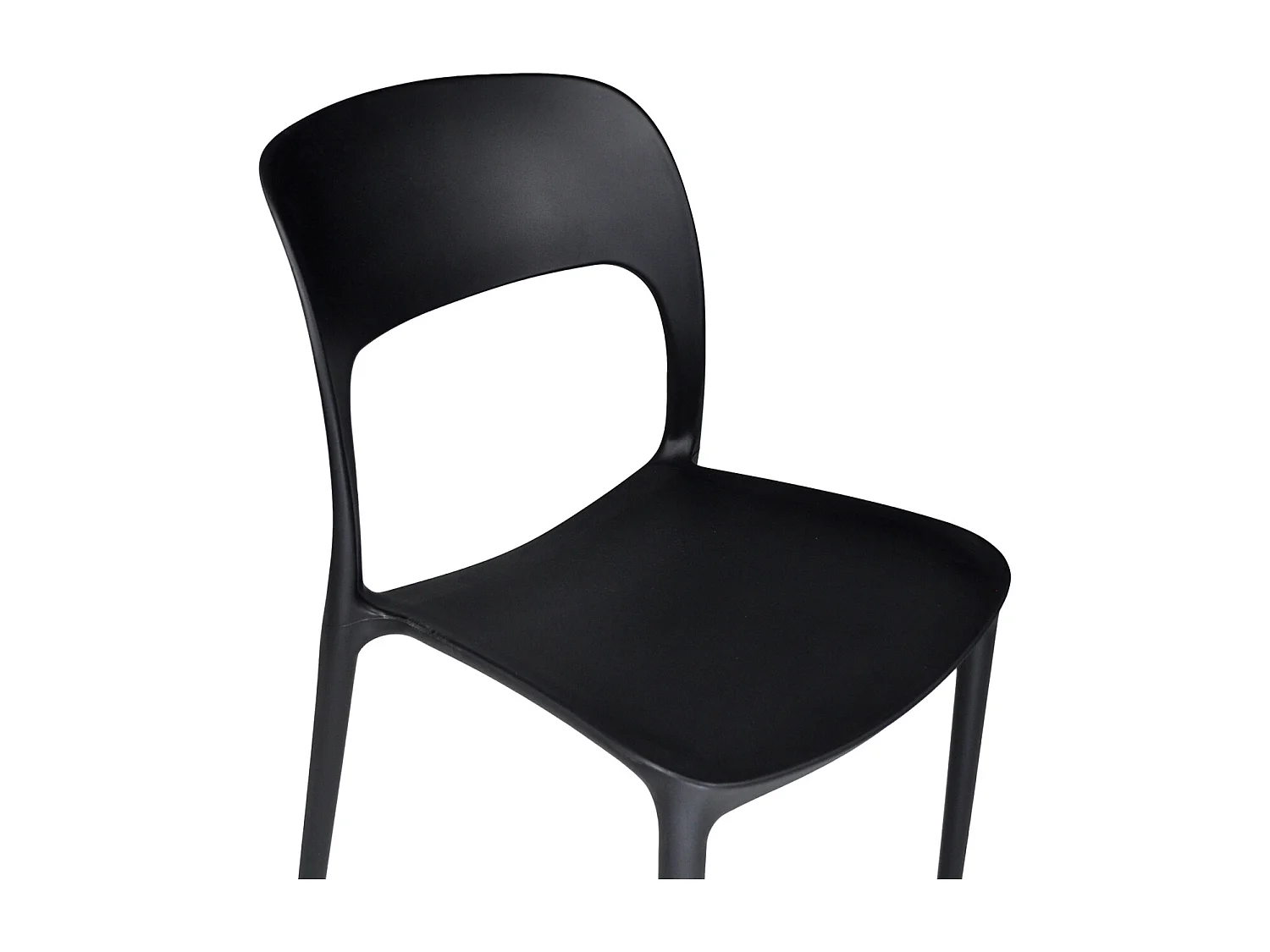 Sedia impilabile in polipropilene nera mod. Maya  (2 Pz.)