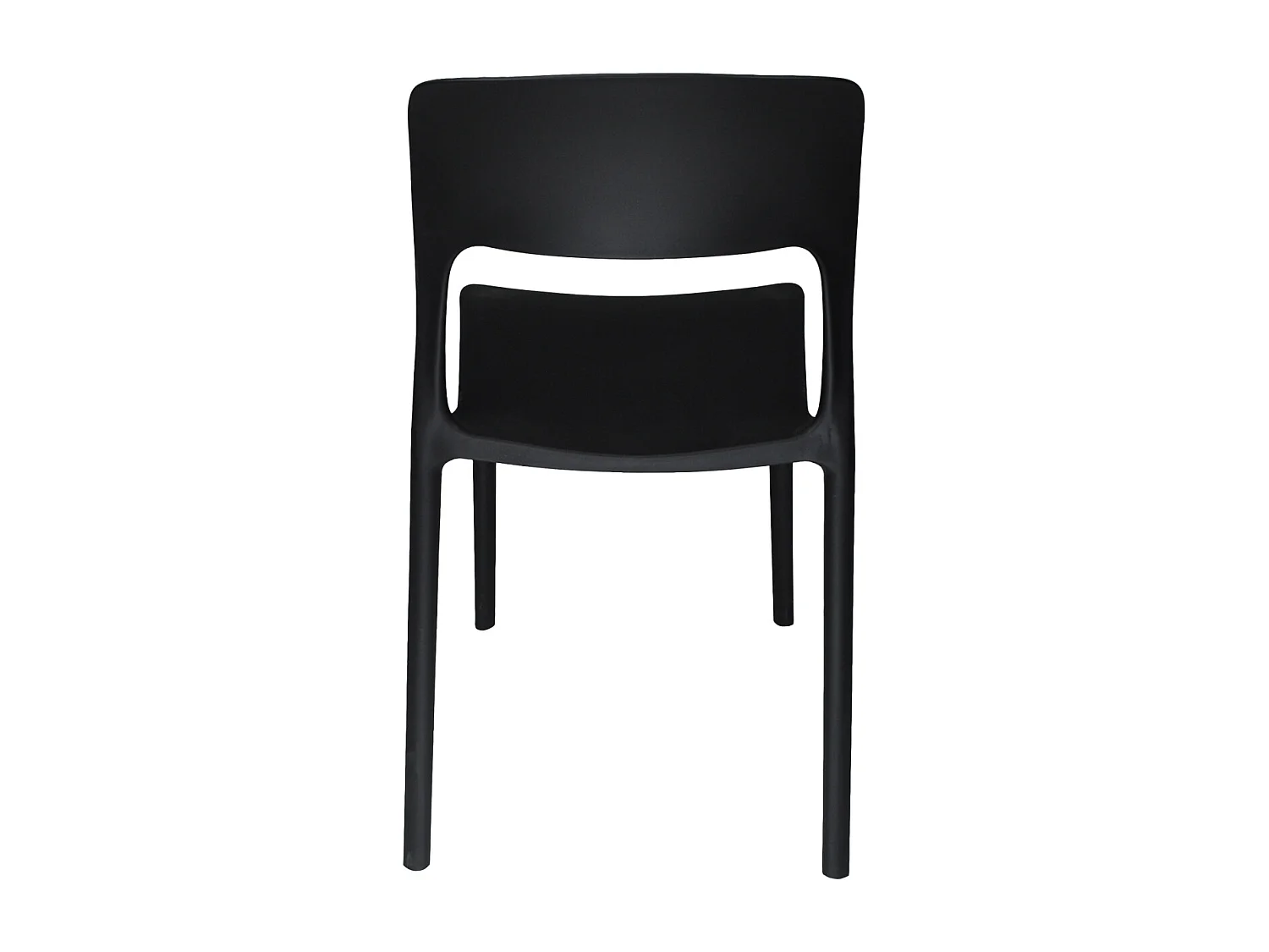 Sedia impilabile in polipropilene nera mod. Maya  (2 Pz.)