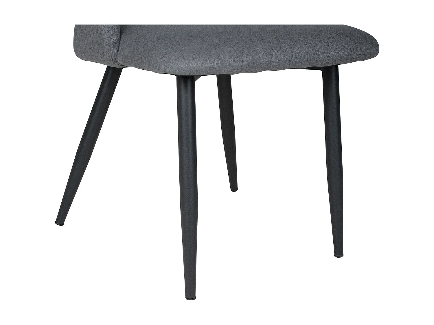 Sedia da pranzo imbottita in tessuto grigio scuro mod. Zoe (2pz.)