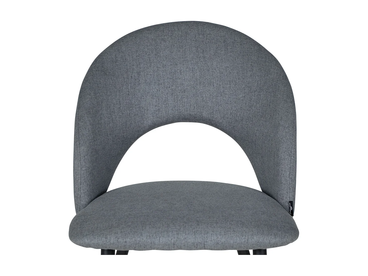 Sedia da pranzo imbottita in tessuto grigio scuro mod. Zoe (2pz.)