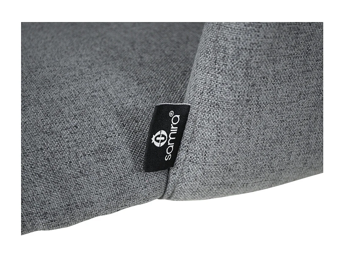 Sedia da pranzo imbottita in tessuto grigio scuro mod. Zoe (2pz.)