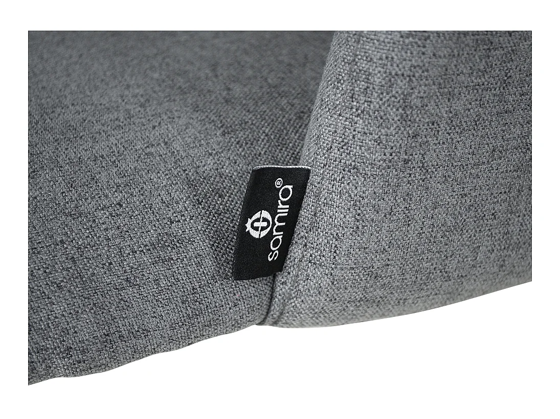 Sedia da pranzo imbottita in tessuto grigio scuro mod. Zoe (2pz.)