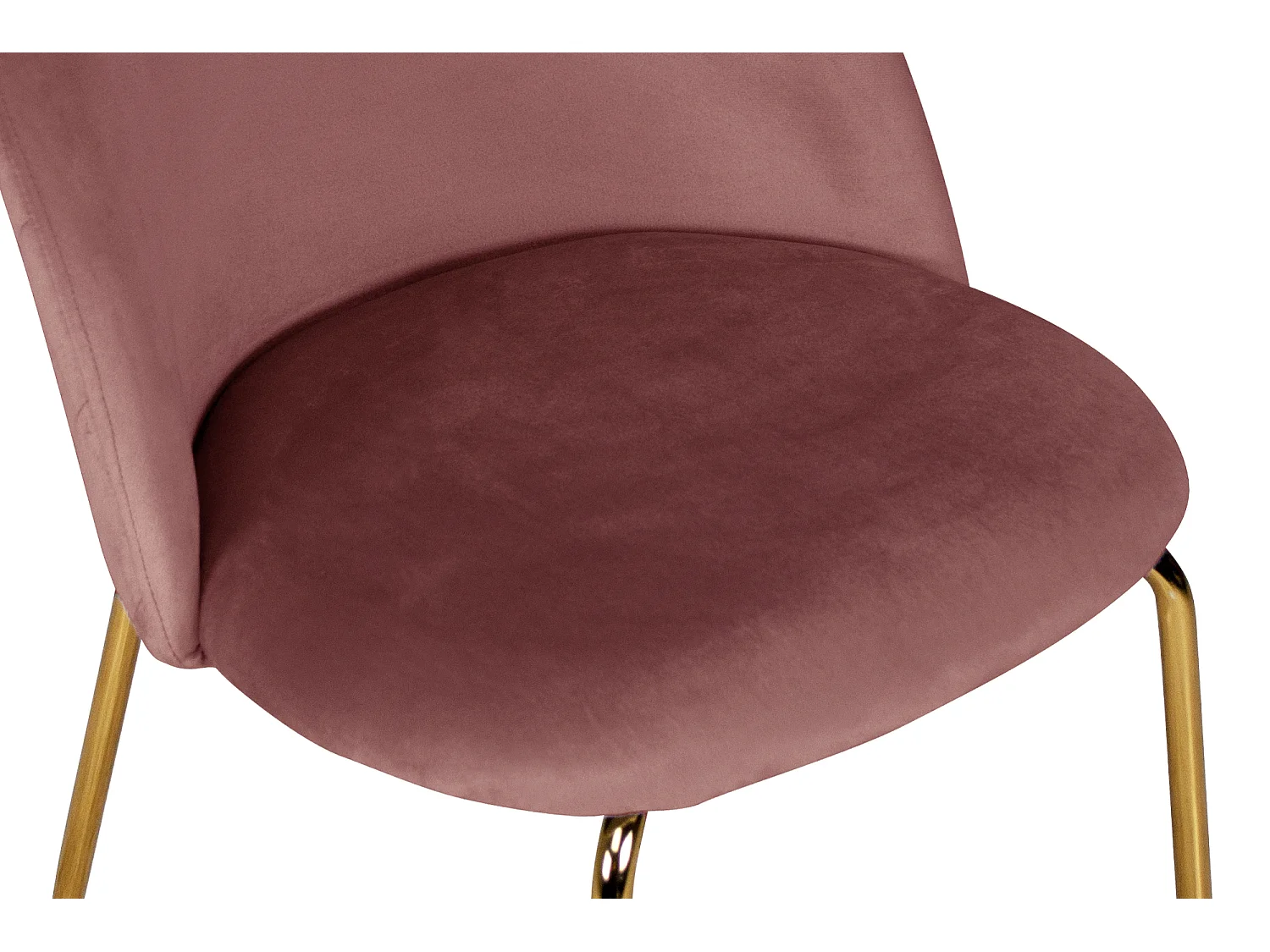 Sedia da pranzo imbottita in velluto rosso mattone mod. Nicole (2 Pz.)