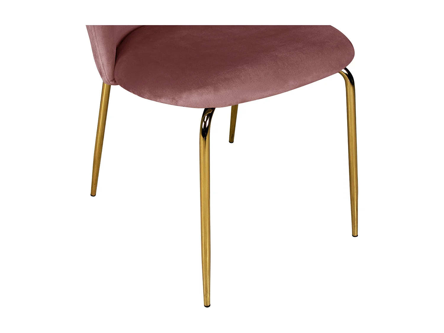 Sedia da pranzo imbottita in velluto rosso mattone mod. Nicole (2 Pz.)