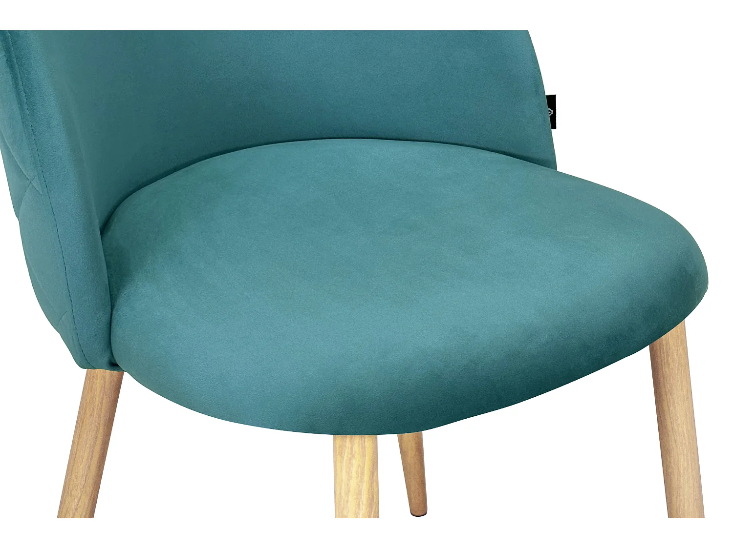 Sedia imbottita in velluto verde petrolio mod. Sophie (2 pz)