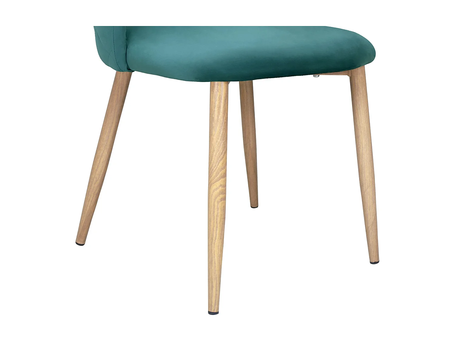 Sedia imbottita in velluto verde petrolio mod. Sophie (2 pz)