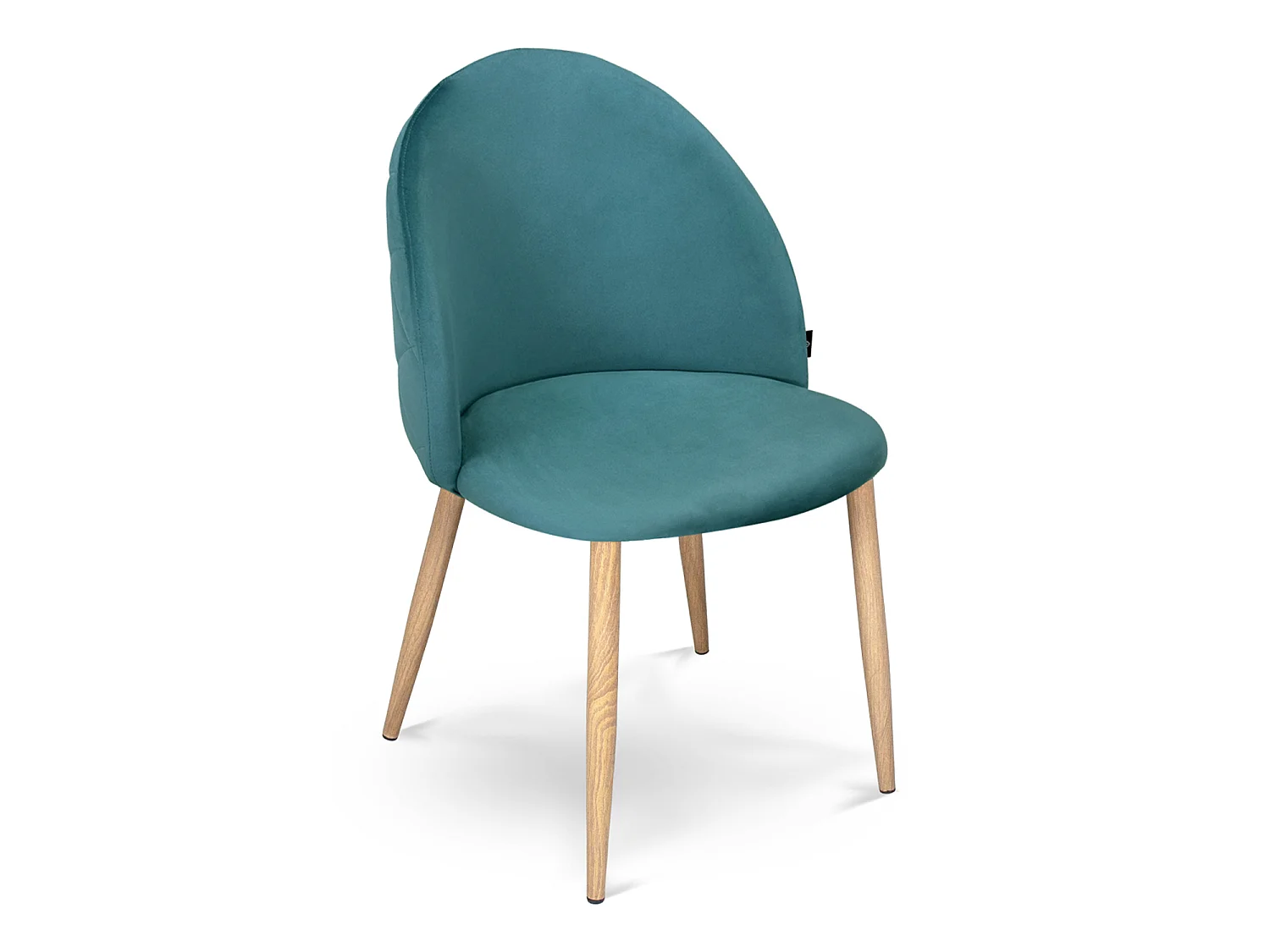 Sedia imbottita in velluto verde petrolio - Sophie (2 pz)