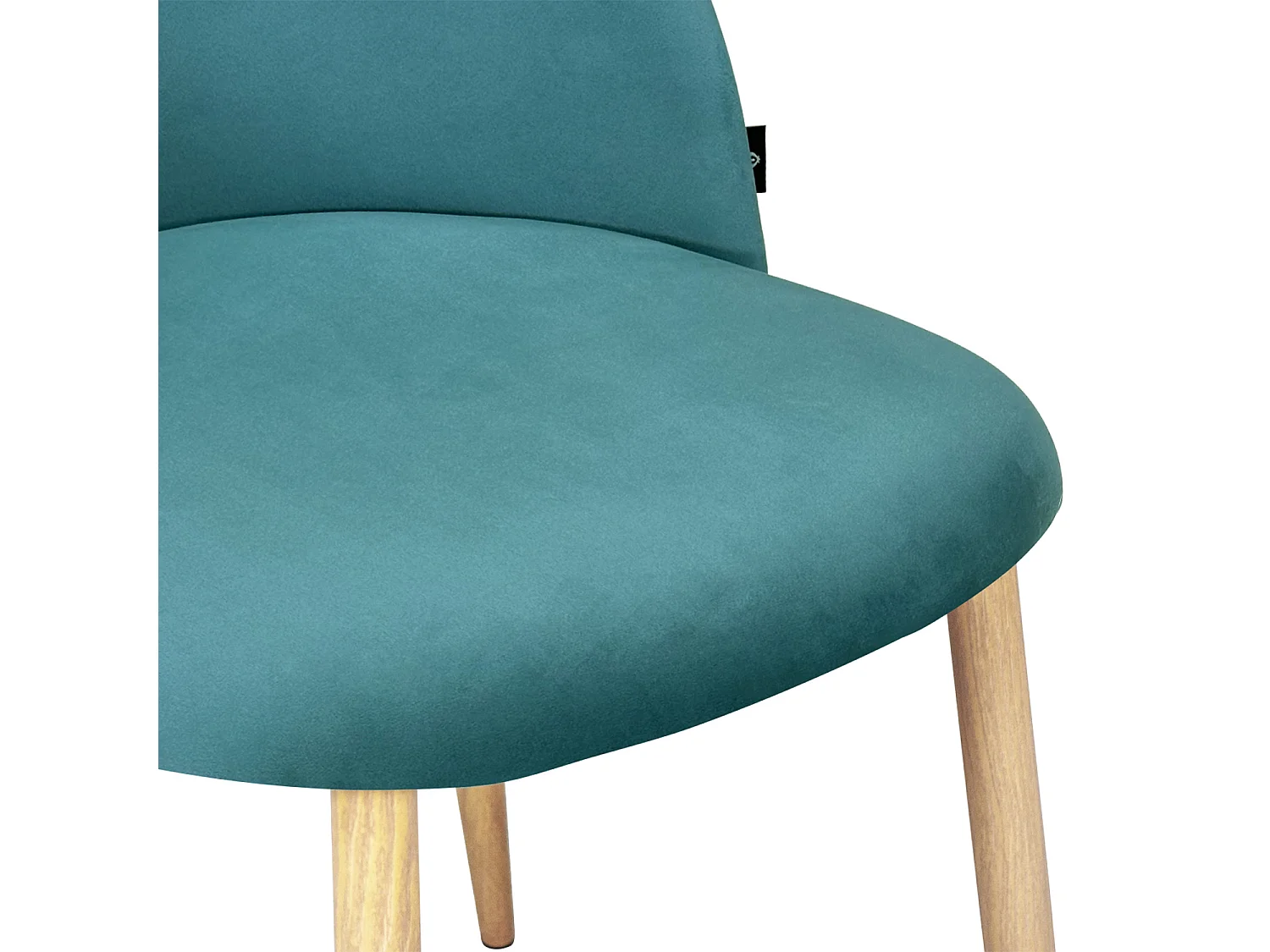 Sedia imbottita in velluto verde petrolio - Sophie (2 pz)