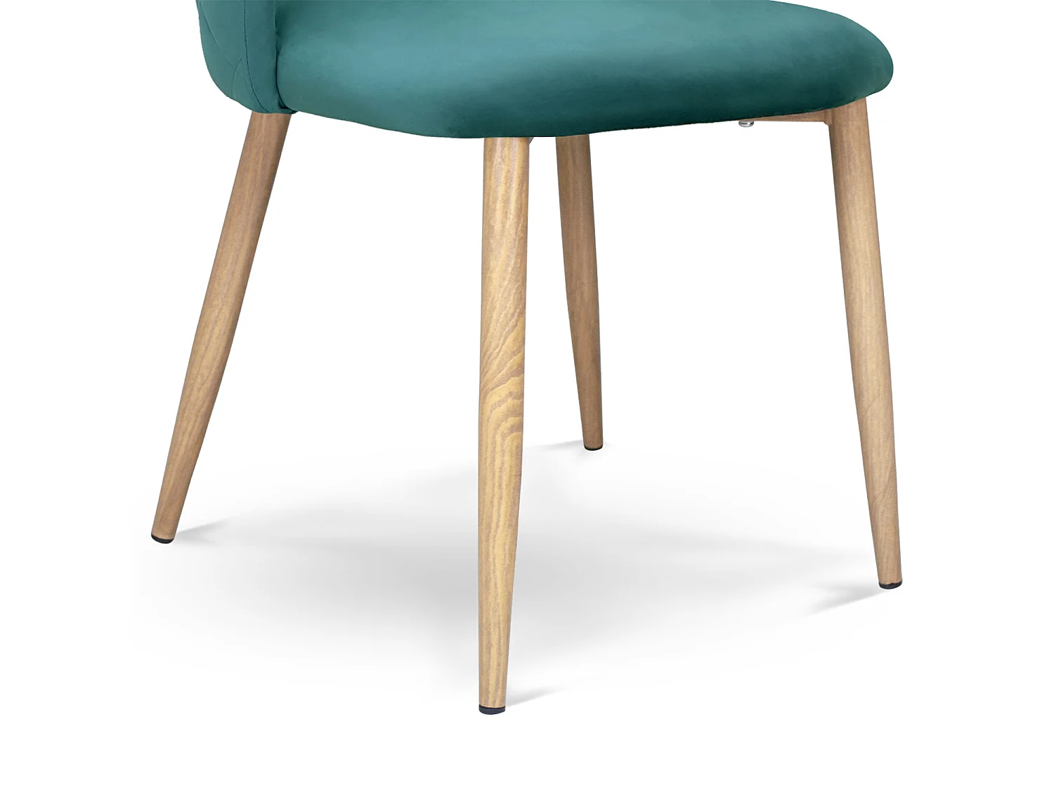 Sedia imbottita in velluto verde petrolio - Sophie (2 pz)