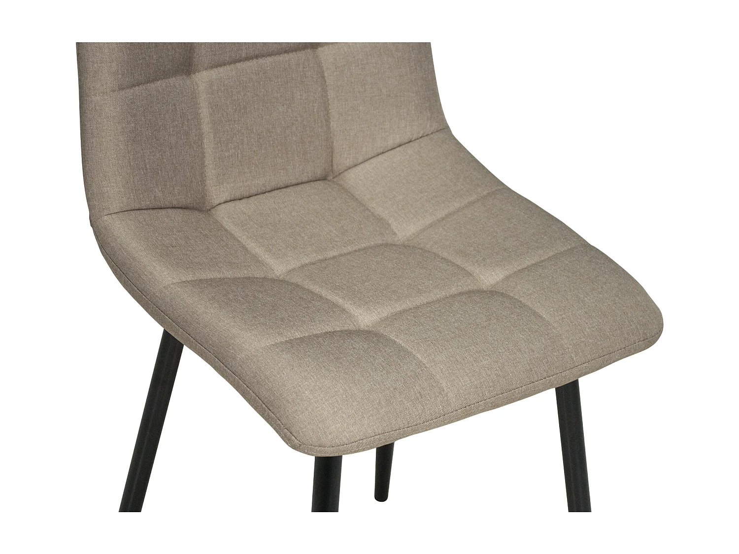 Sedia da pranzo imbottita in tessuto tortora mod. Karima (2pz.)