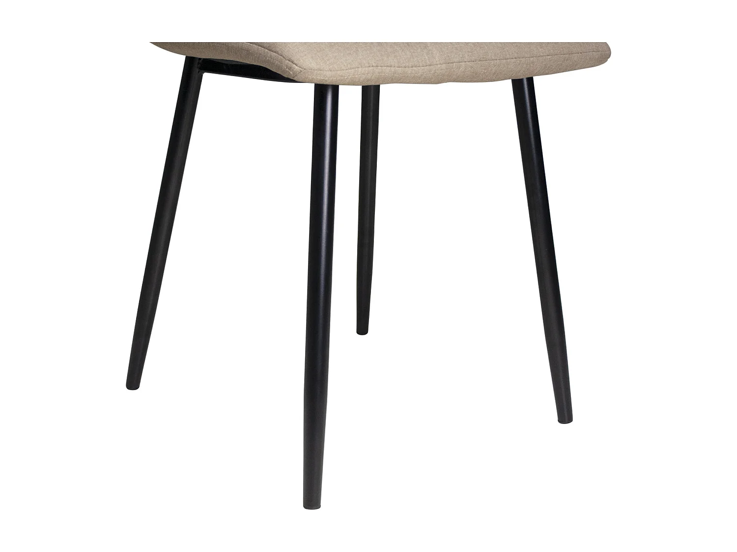 Sedia da pranzo imbottita in tessuto tortora mod. Karima (2pz.)