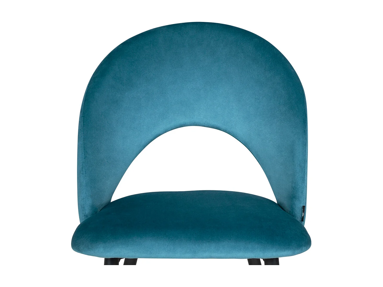 Sedia da pranzo imbottita in velluto blu petrolio scuro mod. Zoe (2pz.)