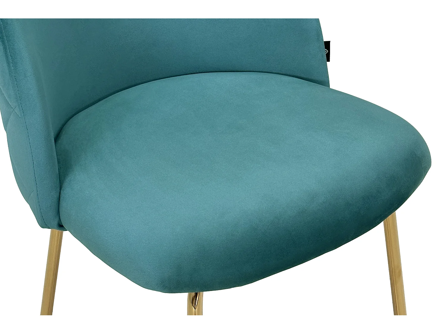 Sedia da pranzo imbottita in velluto verde petrolio mod. Nicole (2 Pz.)