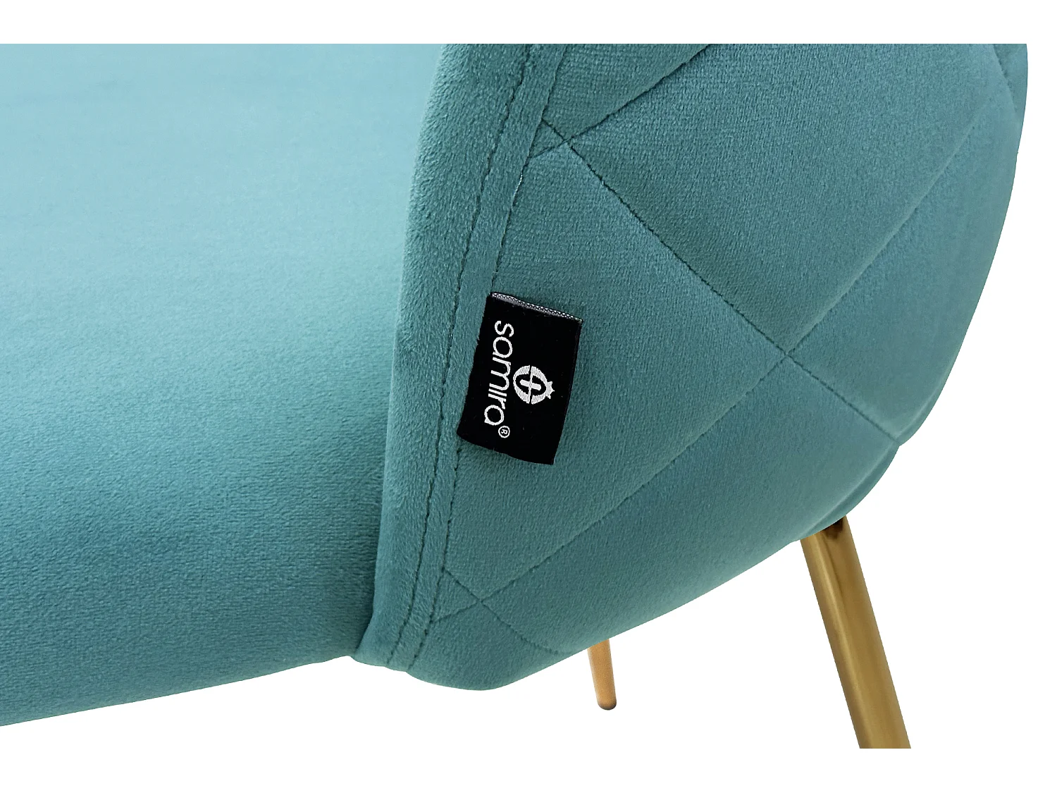 Sedia da pranzo imbottita in velluto verde petrolio mod. Nicole (2 Pz.)