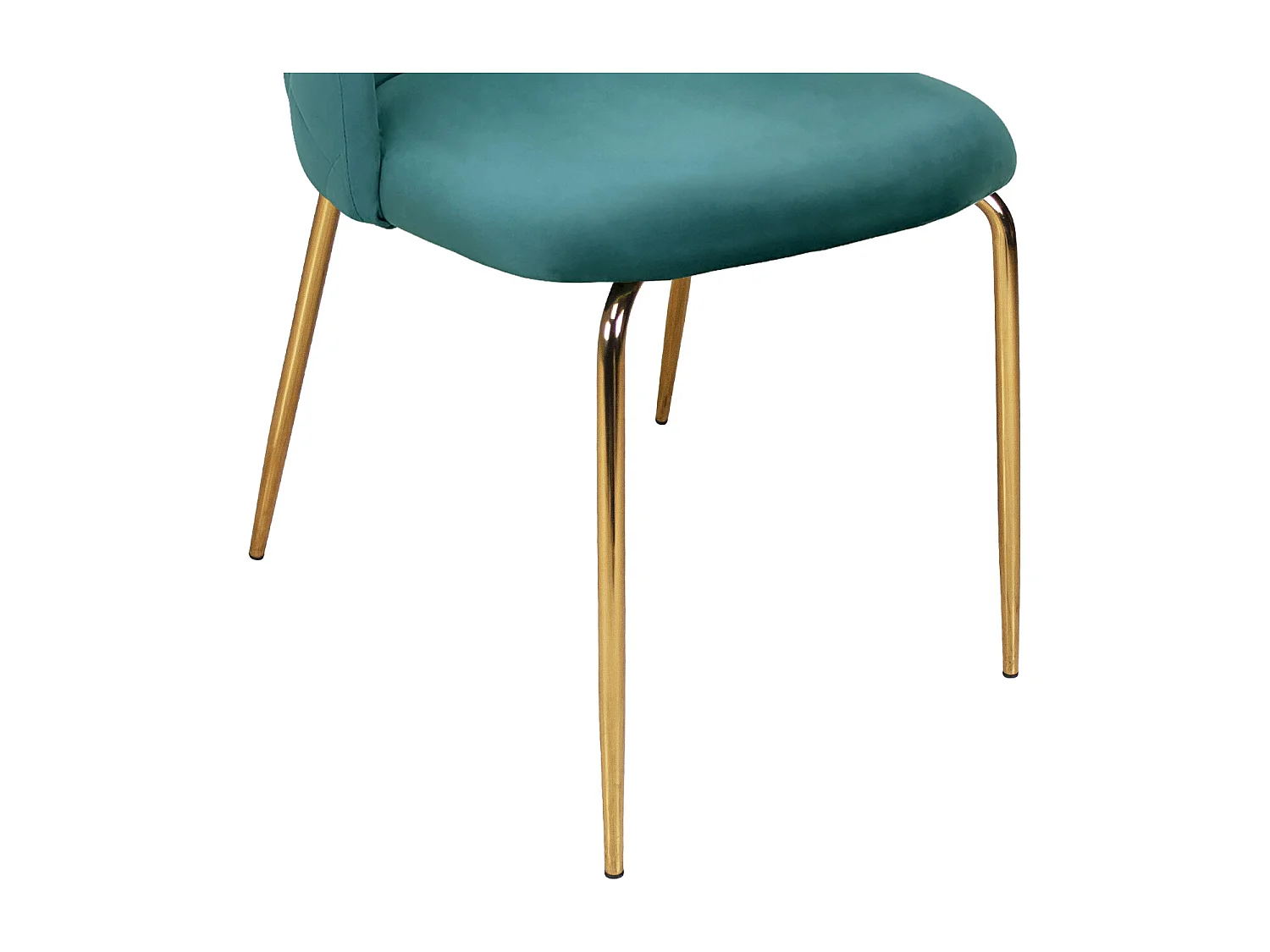 Sedia da pranzo imbottita in velluto verde petrolio mod. Nicole (2 Pz.)