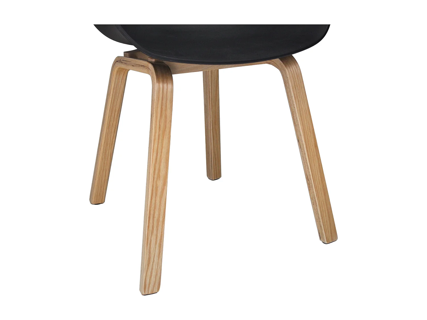 Sedia da pranzo nera, poltrona in stile scandinavo (2 Pz.)