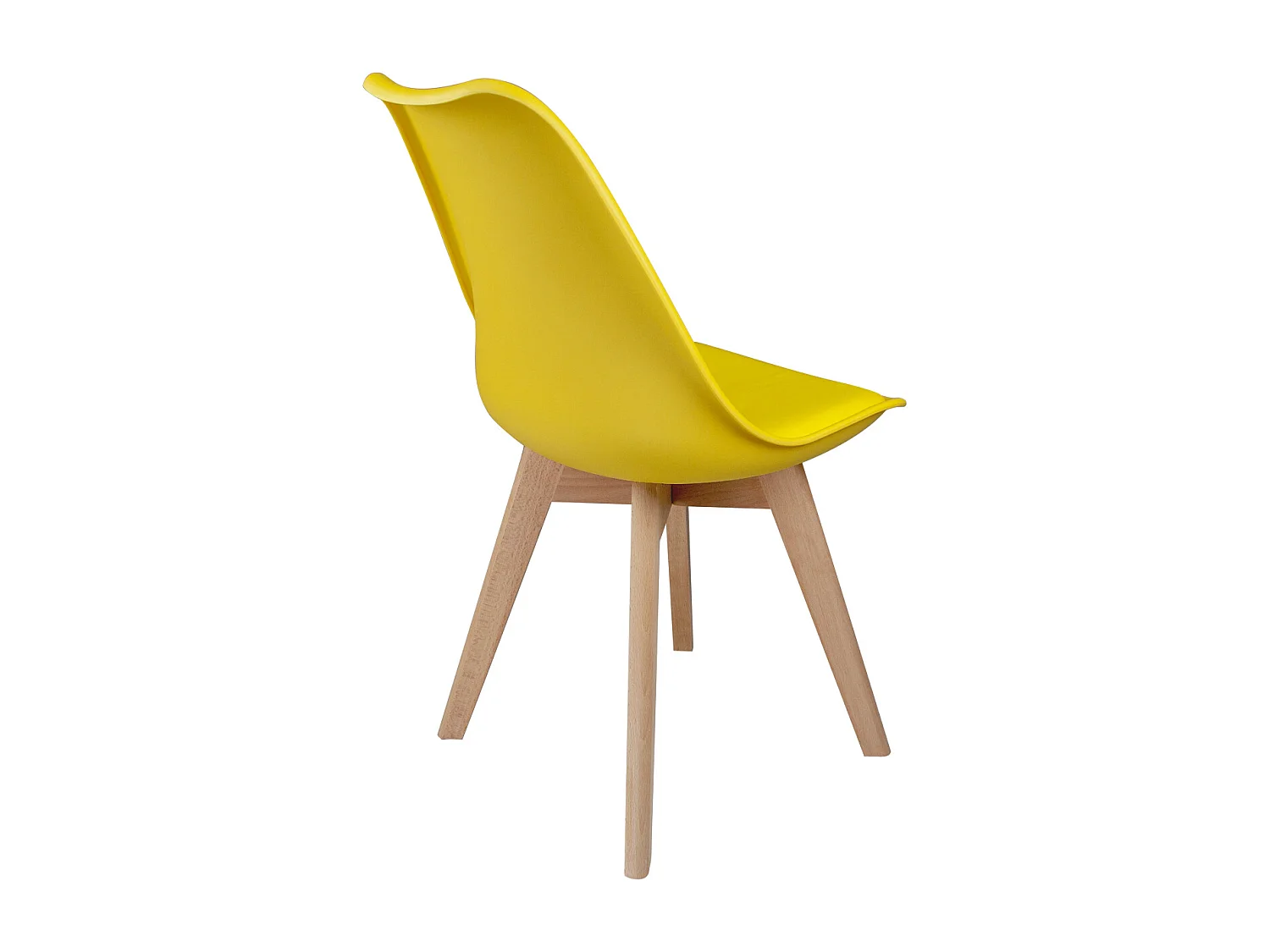 Sedia In Plastica Con Piede In Legno Mod. Mia (2 Pz.)