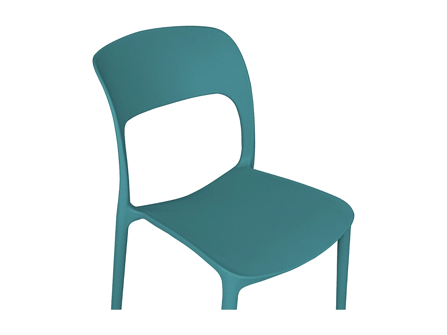 Sedia impilabile in polipropilene verde petrolio mod. Maya  (2 Pz.)