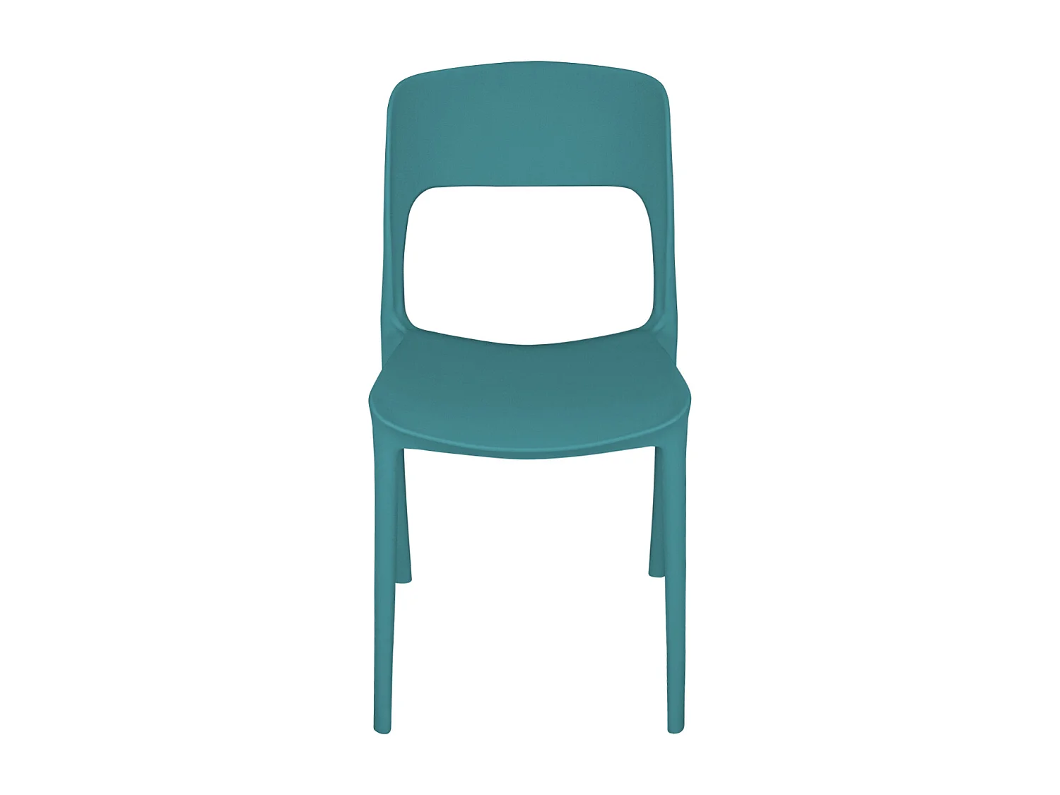 Sedia impilabile in polipropilene verde petrolio mod. Maya  (2 Pz.)